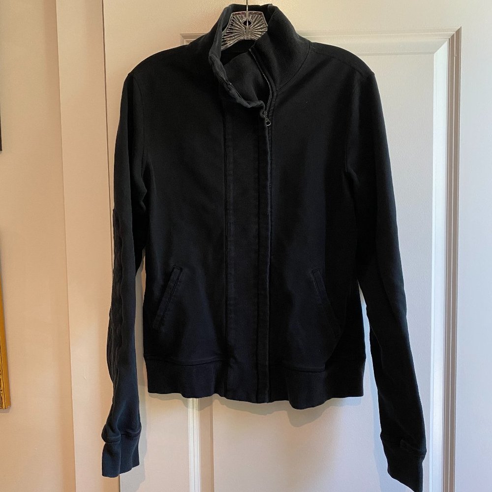 Lululemon black thick zip sweatshirt 10, EUC